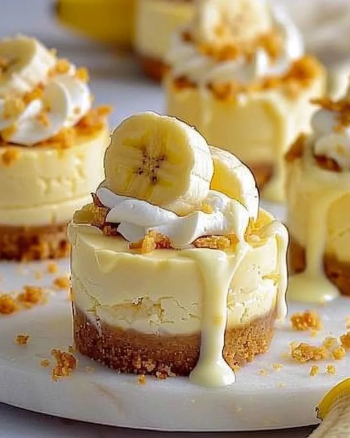 Irresistible Mini Banana Pudding Cheesecakes